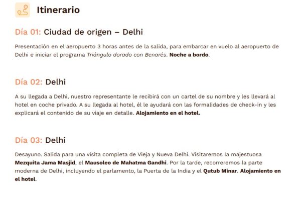 Itinerarios